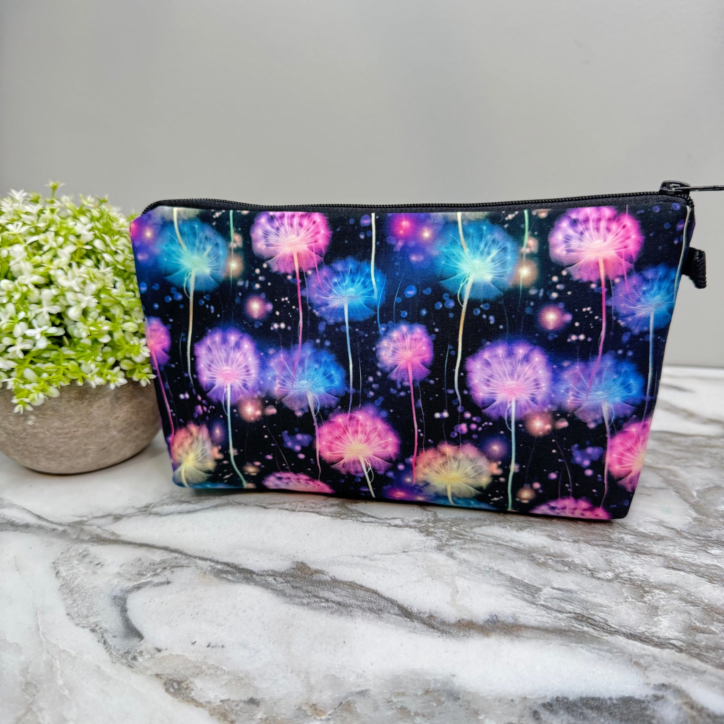 Pouch - Floral, Rainbow Dandelion