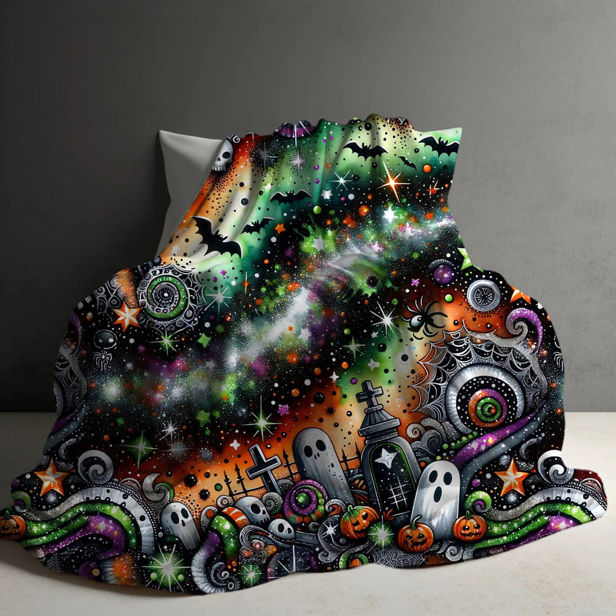 Halloween Blanket #27 - Graveyard Swirl