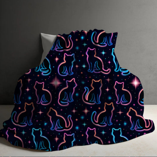 Halloween Blanket #28 - Neon Cats