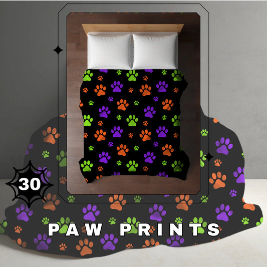 Halloween Blanket #30 - Paw prints