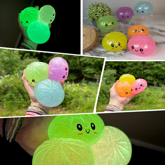 Squishy Toy - Viral Dumpling, Glow In The Dark - PREORDER